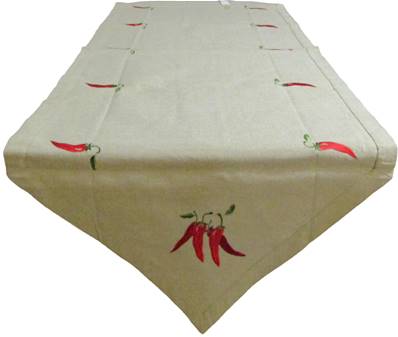 Chemin de Table brodé piments