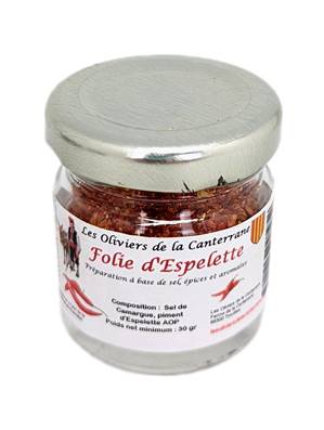 Sel Folie d'Espelette pot 40ml environ 30gr