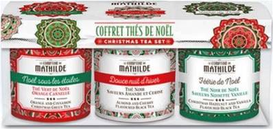 Coffret Thes De Noël 3 X 25G Boite Metal