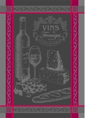 Torchon Vins et Fromages 50x70cm