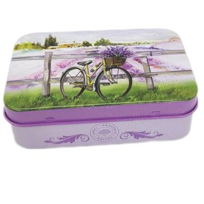 Boite à savon champs de lavande et vélo