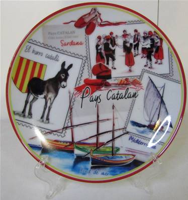 Assiette de collection + support Pays Catalan