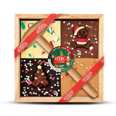 Chocolat noel à casser 4 Choc' assortiment gourmandises