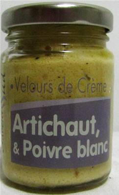 Velours de crème artichaut et poivre blanc