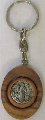 Porte-clé religieux bois d'olivier