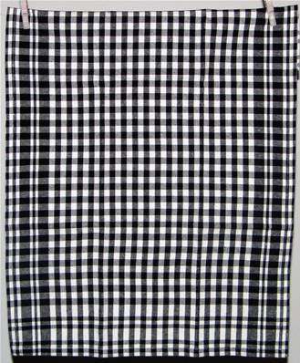 Torchon vichy noir/blanc coton