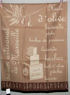 Torchon savon de Marseille beige/marron