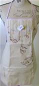 Tablier enfant brodé beige/rose