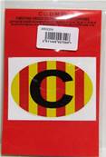 Sticker ovale petit C catalan
