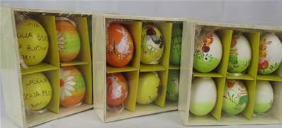 6 oeufs décorés Pâques