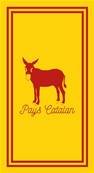 Lavette 21x41 Burro Catalan fond jaune Pays Catalan 66