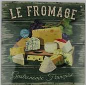 Plaque alu 19x19cm fromage