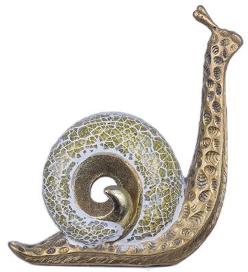 Escargot décoratif doré 19cm