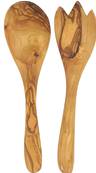 Couverts à salade 30cm bois d'olivier