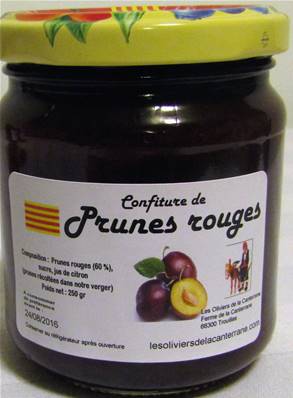 Confiture prunes rouges 250gr