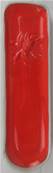 Repose cuiller rectangulaire uni rouge