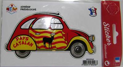 Sticker 2CV âne pays catalan