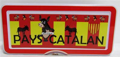 Boite biscuits Pays Catalan plaque ville VANILLE 150gr