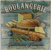 Plaque alu 19x19cm boulangerie