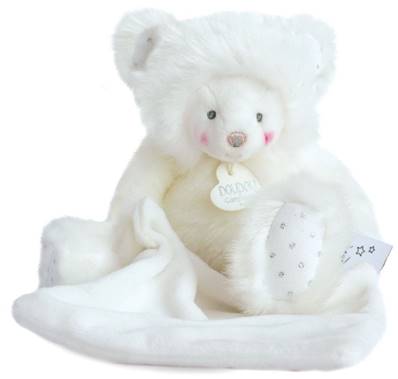 Trop Mimi - Ours blanc Avec doudou - Doudou et Compagnie