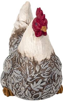 Poule couchée résine