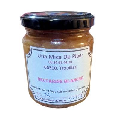 Confiture Nectarine Blanche 220gr