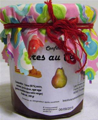 Confiture poire/caramel 350gr