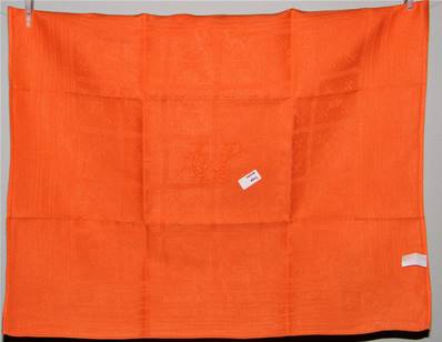 Linge ancien métis orange LP serviette de table ou torchon