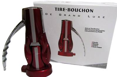 Tire-bouchon rouge à levier