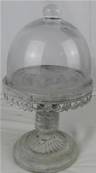 Plat de présentation sur pied avec cloche Amadeus "gris"