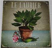 Plaque alu 19x19cm Laurier