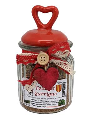 Sel Folie de Garrigue 250gr pot verre décor coeur