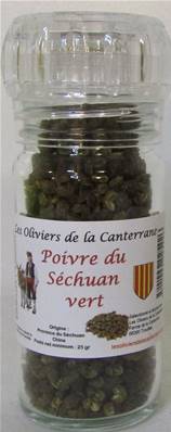 Baies du Sechuan vert (faux poivre) moulin environ 25gr