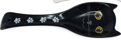 REPOSE CUILLERE noir chat "MEOW' 24x8,6cm