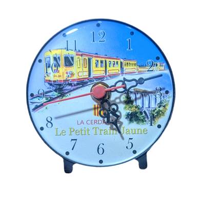 Magnet horloge Petit train jaune